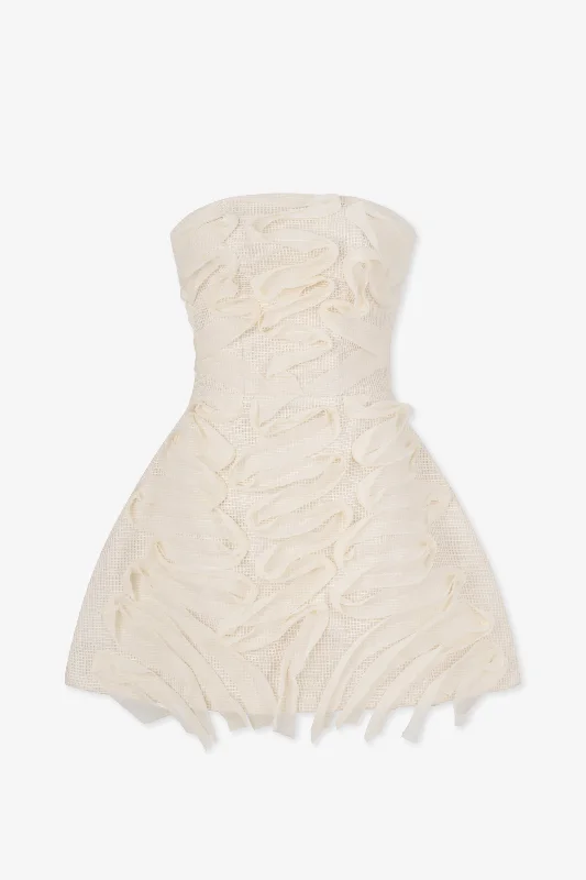 Solace Strapless Mini Dress Stylish Floral Print Mini Dress