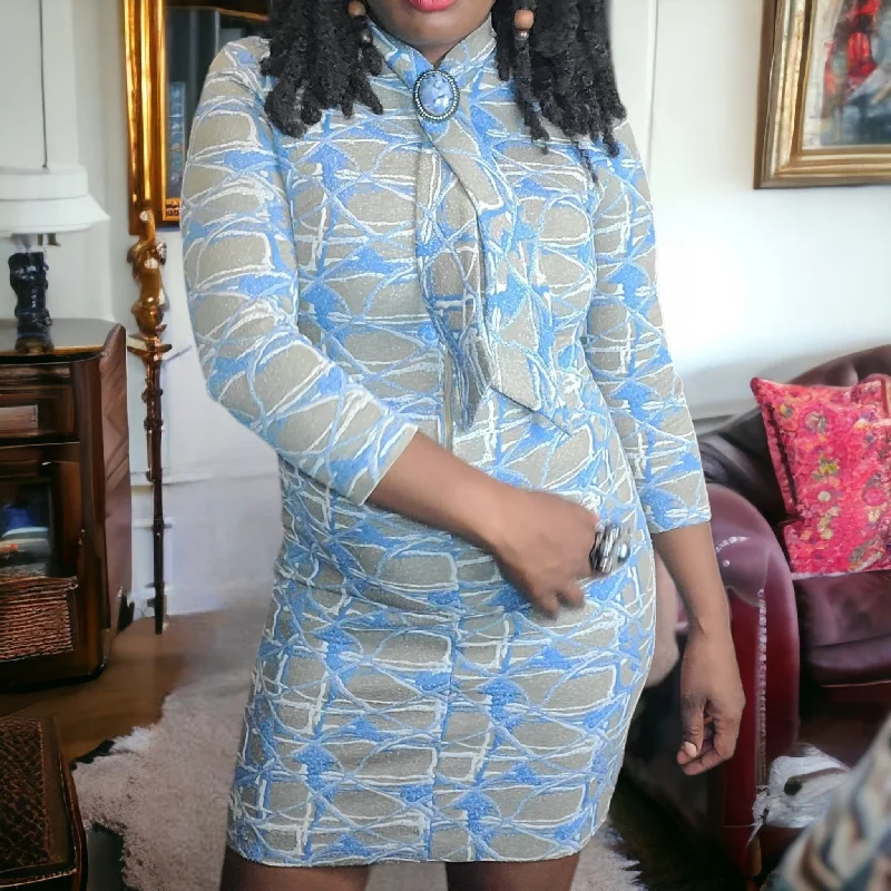 1960s Vintage Mod Knit Dress N.P.C. Fashions Size M