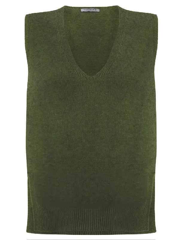 Amazing Woman Pixie V Neck Knitted Tank Jumper (Various Colours) Rayon Fabric Velvet Fabric Corduroy Fabric