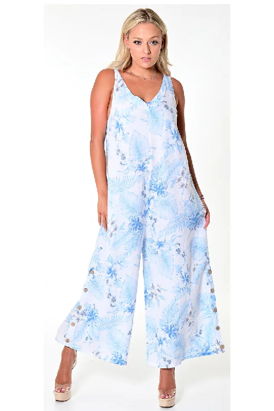 White/Light Blue Print