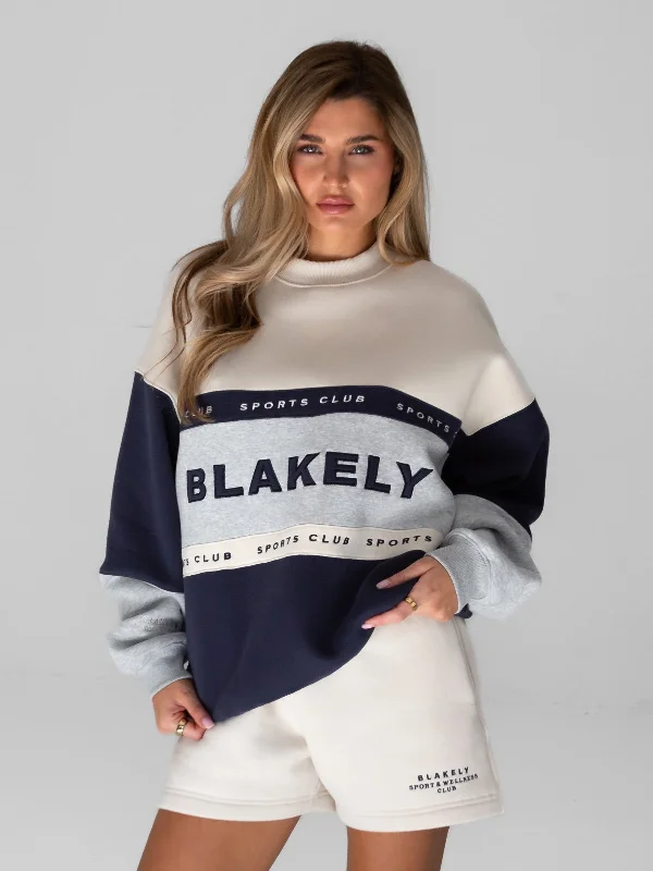 Alpine Oversized Jumper - Light Grey Fleece Fabric Down Fabric Feather Fabric
