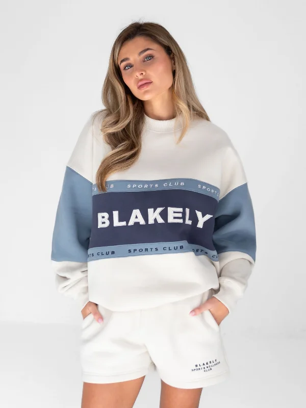 Alpine Oversized Jumper - Navy/Chalk Layered Multi-layer Single Layer