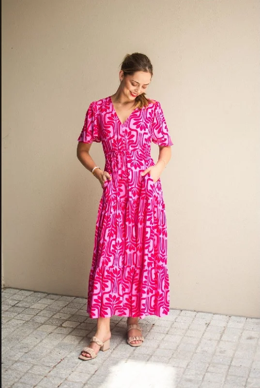 Callie Dress - Hot Pink