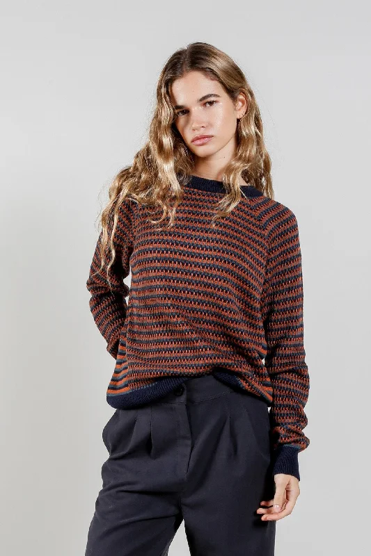 FIRENZE GOTS Organic Cotton Jumper - Earth Notch Collar Peter Pan Collar Cowl Neck