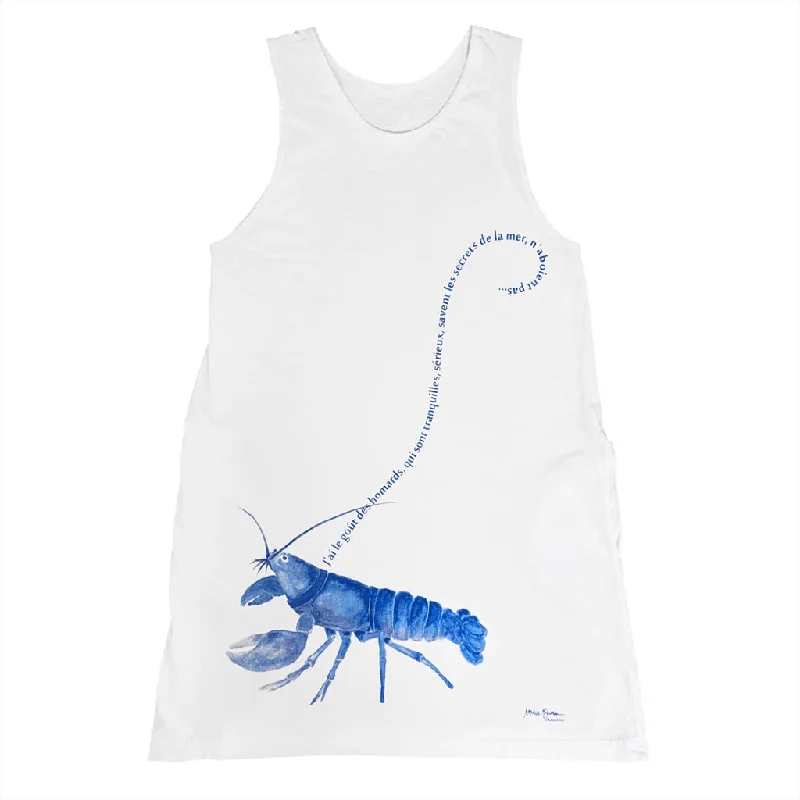 French Pet Lobster Tank Print Dress
