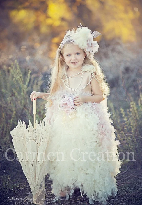 Full Feather Vintage Fairy Dress