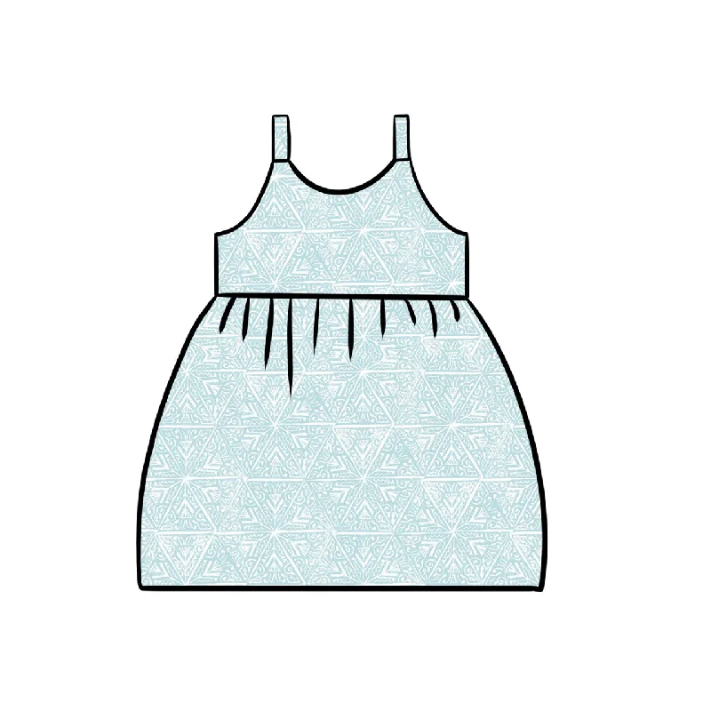 Gathered Dress | Beachy Blues