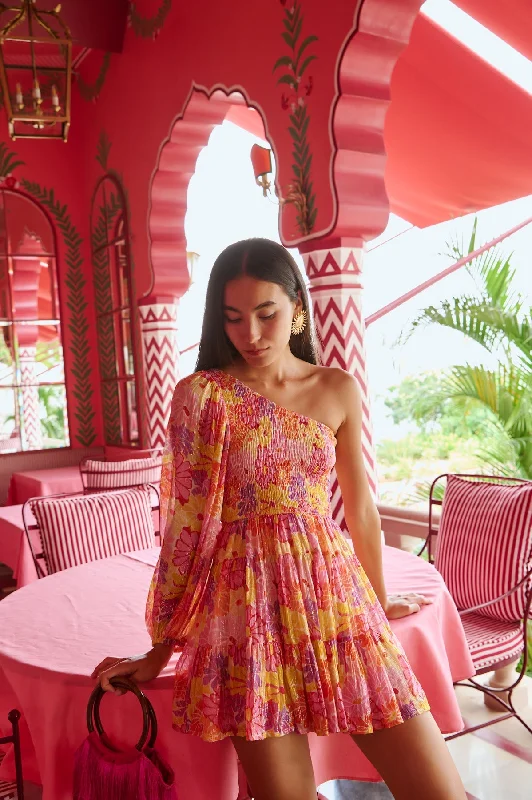 Joanna Short Marbella Saleya Print Dress