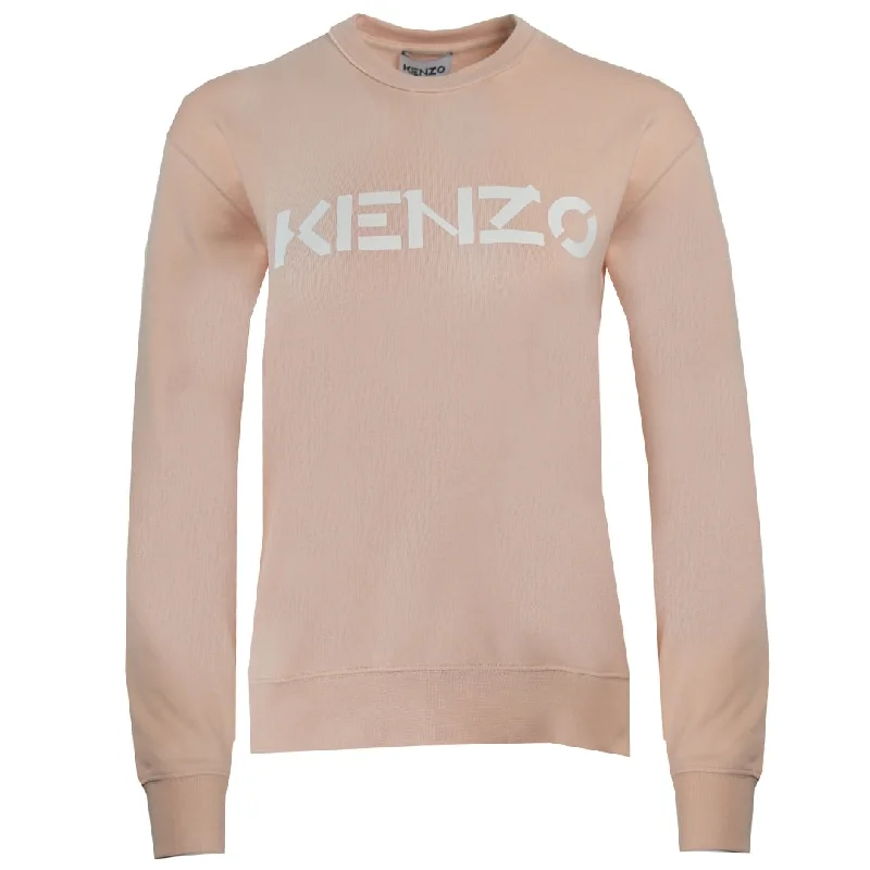 Kenzo Classic Logo Pink Womens Jumper Open Front Closed Front Wrap Front