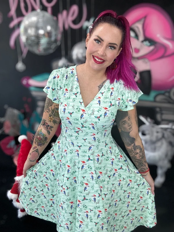 Mimi Swing Dress in Santa's Bushman's Clock