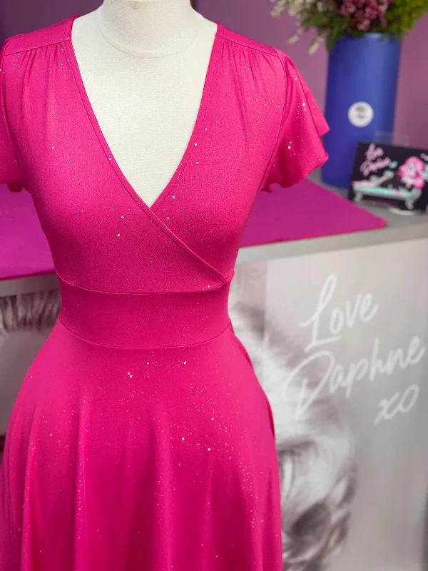 Mimi Swing Dress - Pink Sparkle - Preorder for dispatch 20th December