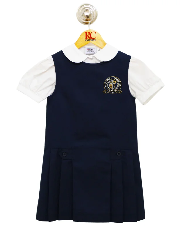 Navy Tab Jumper Cashmere Blend Cotton Blend Poly Blend
