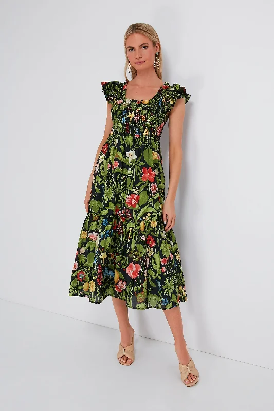 Noir Blooming Botanical Mallie Dress