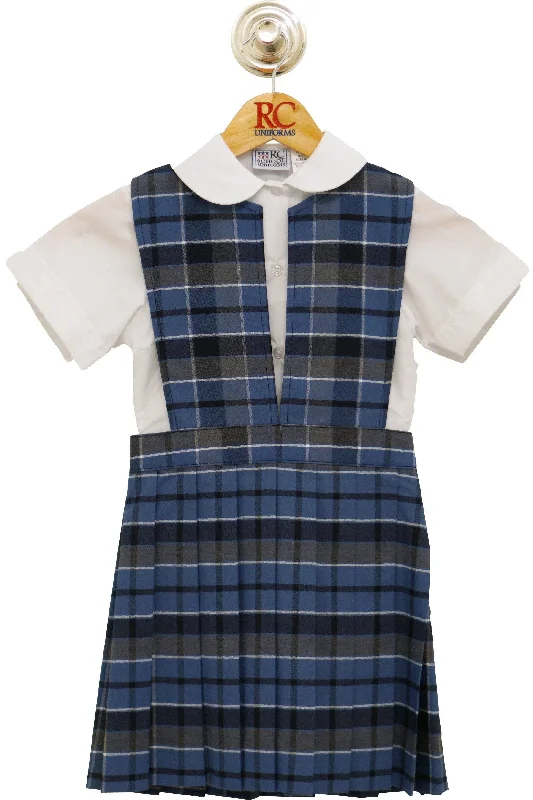 Plaid V-Cut Jumper Elasticated Padded Insulated