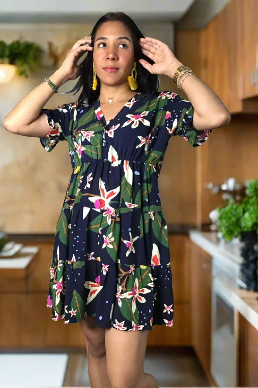 Pollera Dress Tropicana | Handcrafted Elegance | Nido Shop