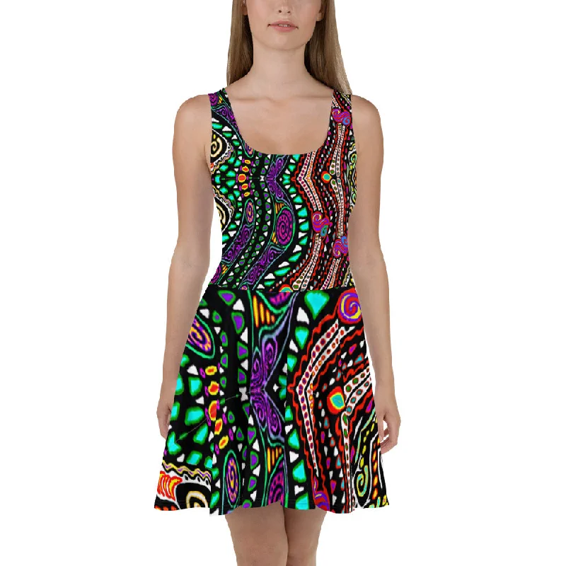 Rainbow Mosh Pit Skater Dress