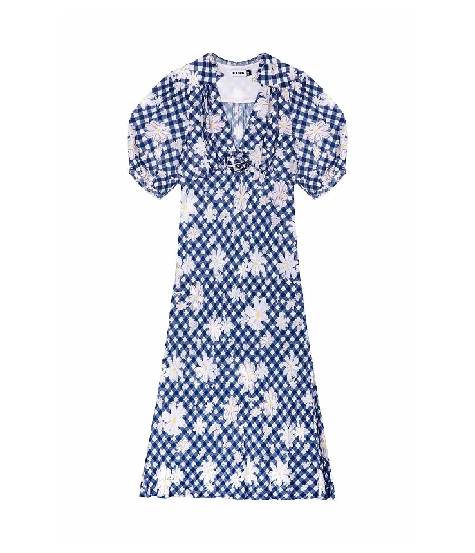 Nicolette Dress in Riviera Daisy Check