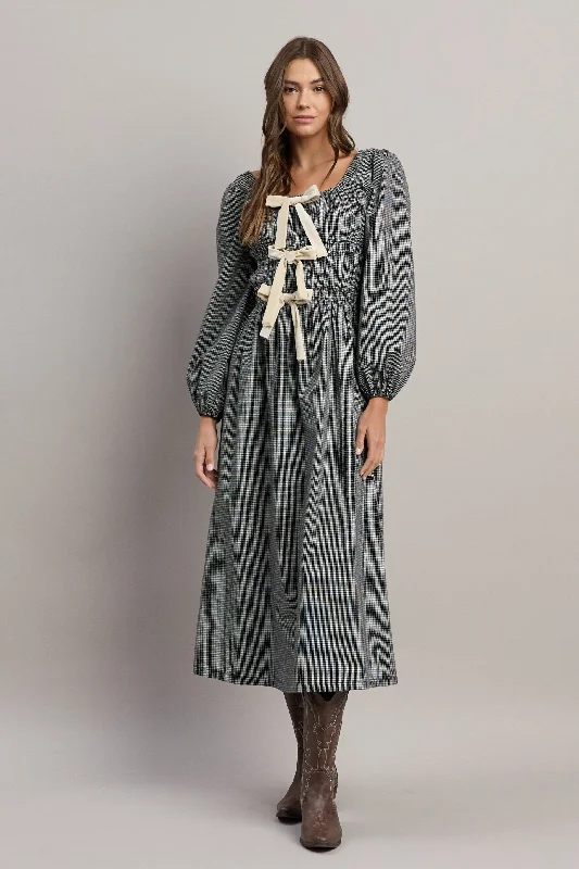 The Blythe Dress in Black Gingham