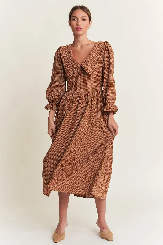 The Corby Dress in Burgundy