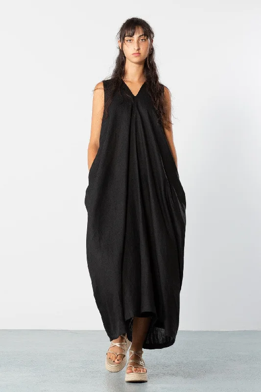 V-Neck Dress | Black