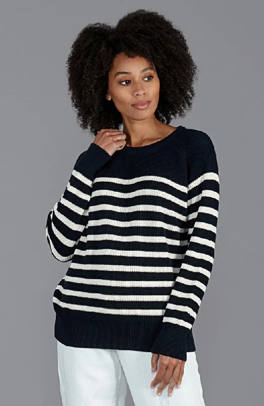 Womens Cotton Ribbed Breton Jumper Hooded Sweater Collared Sweater Shawl Collar