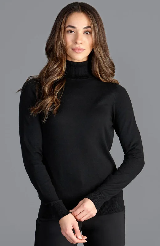 Womens Ultra Fine Cotton Roll Neck Long Sleeve Jumper Handmade Hand-knitted Hand-woven Womens Ultra Fine Cotton Roll Neck Long Sleeve Jumper Handmade Hand-knitted Hand-woven