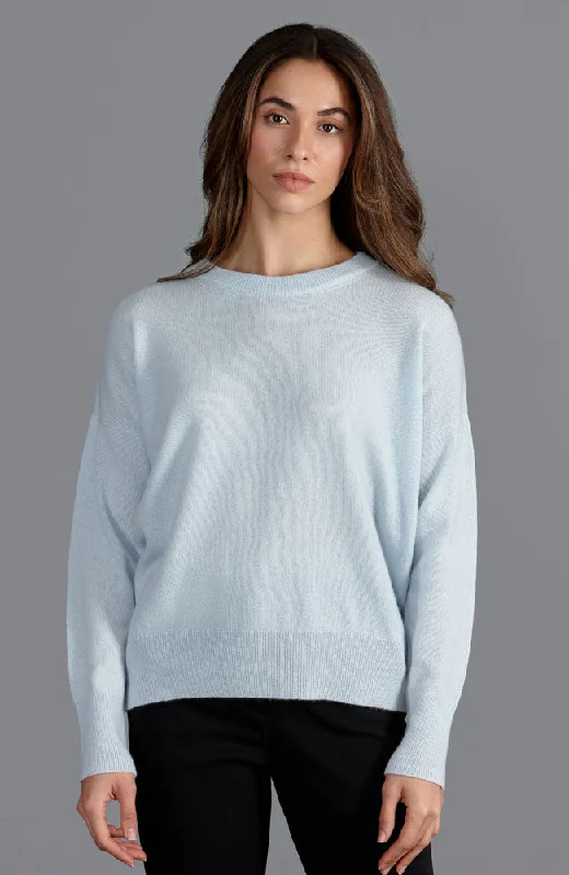 Womens 100% Cashmere Crew Neck Jumper Lightweight Heavyweight Midweight