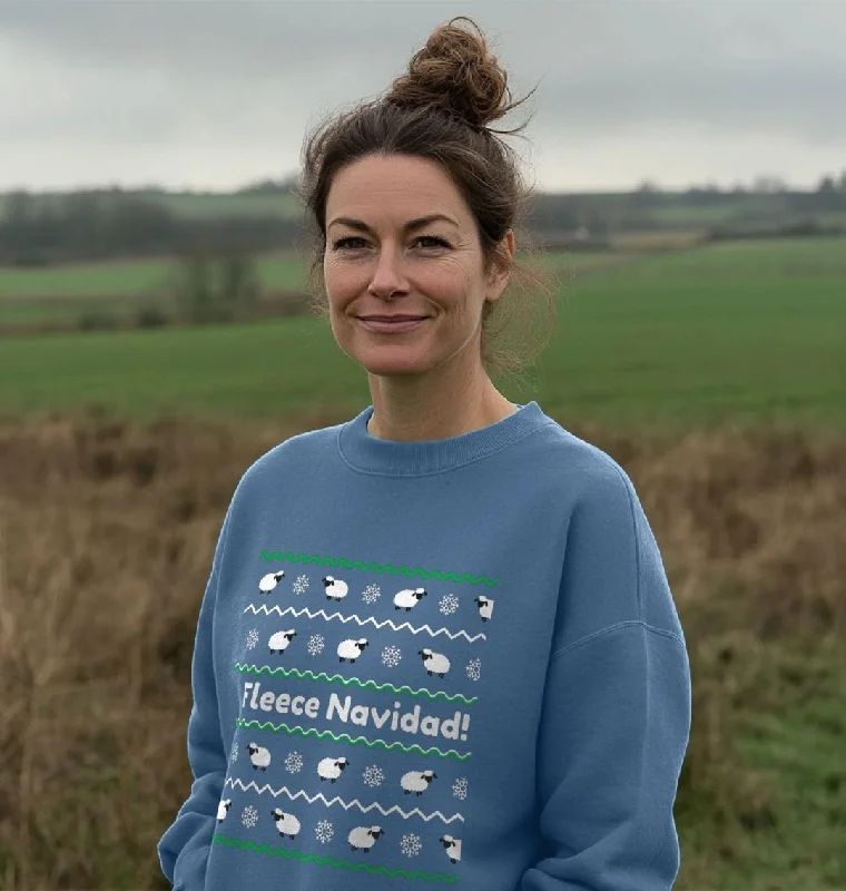 Women's 'Fleece Navidad' Christmas Jumper Elasticated Padded Insulated