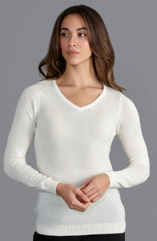 Womens Pure Extra Fine Merino Wool V Neck Jumper Machine Wash Dry Clean Hand Wash