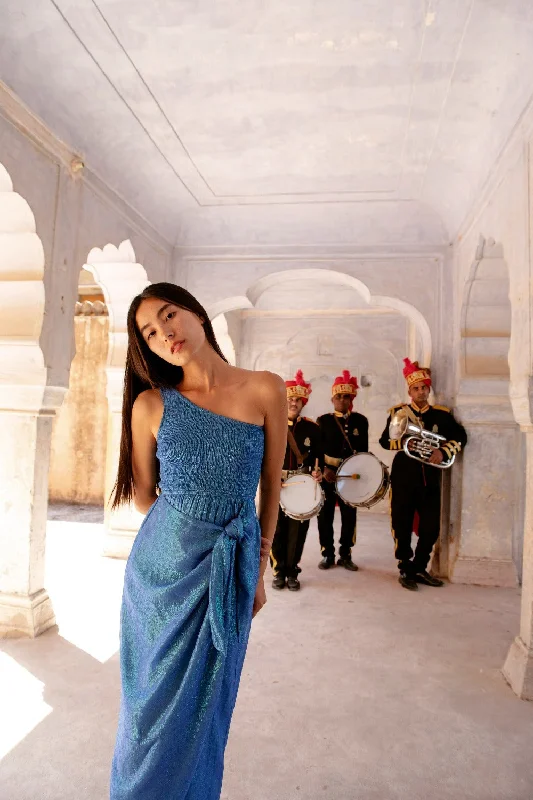 Zuri Long Calvi Ocean Dress