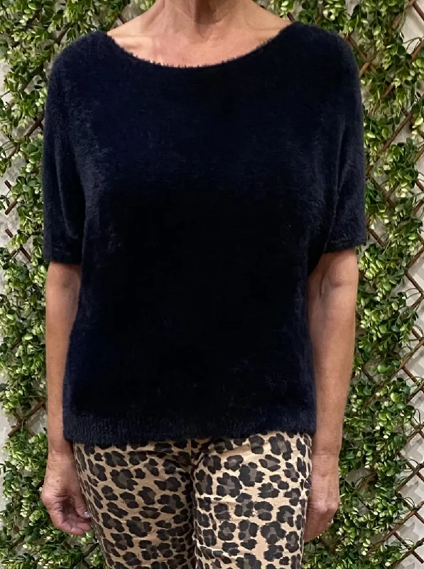 Plain Fluffy Round Neck Jumper (4 Colours) Long Sweater Short Sweater Cropped Sweater