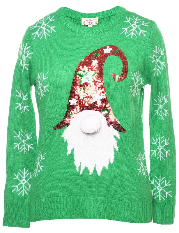 Santa Claus Christmas Jumper - S Thin Thick Dense