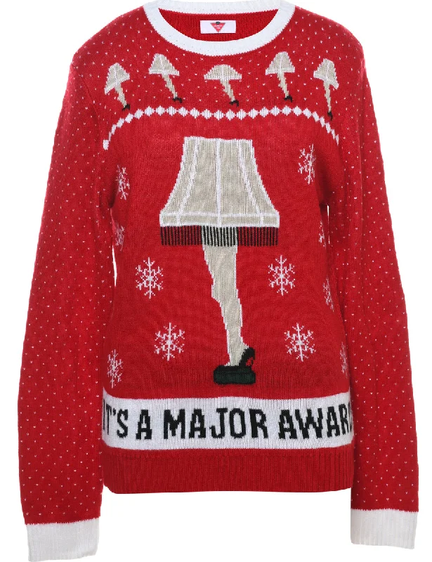 Snowfall Design Christmas Jumper - L Anti-Pilling Anti-Shrink Durable