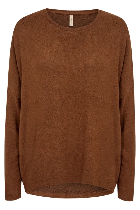 Soya Concept 24788-20 98810-12B Jumper Brown Melange Neon Metallic Matte