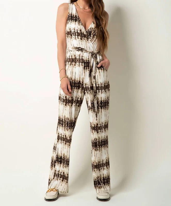 Valencia Jumper In Folded Shibori Stripe Ribbed Striped Patterned