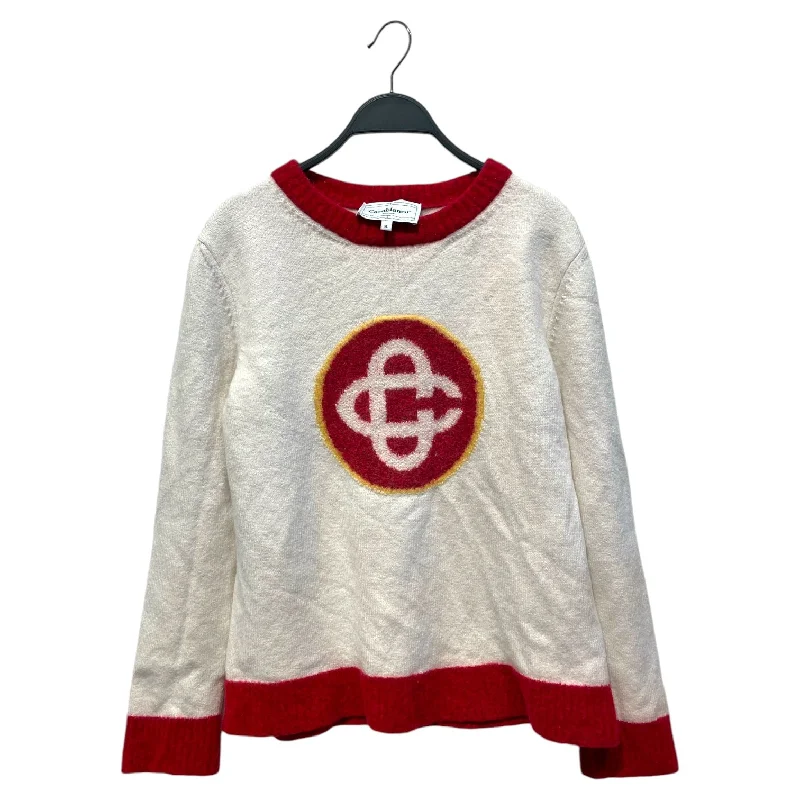 CASABLANCA/Sweatshirt/XL/Cotton/CRM/Red Emblem Oversized Hoodie Comfort Casual