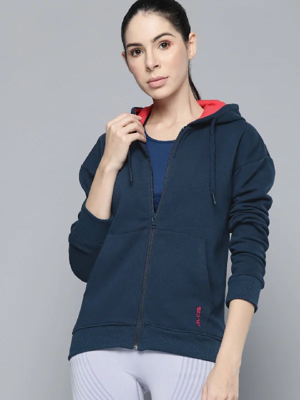 Alcis Women Blue Printed Hooded Sweatshirt Hooded Sweatshirt Casual Wear Street Style Alcis Women Blue Printed Hooded Sweatshirt Hooded Sweatshirt Casual Wear Street Style