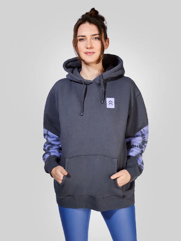 BARRY'S GUNMETAL/PERIWINKLE TIE DYE HOODIE Hoodie with Hem Elastic Stretchable Comfortable BARRY'S GUNMETAL/PERIWINKLE TIE DYE HOODIE Hoodie with Hem Elastic Stretchable Comfortable