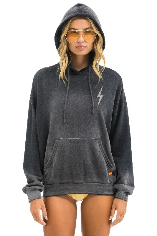 BOLT STITCH 2 RELAXED PULLOVER HOODIE - FADED SMOKE Hoodie with Puffed Sleeves Voluminous Trendy BOLT STITCH 2 RELAXED PULLOVER HOODIE - FADED SMOKE Hoodie with Puffed Sleeves Voluminous Trendy
