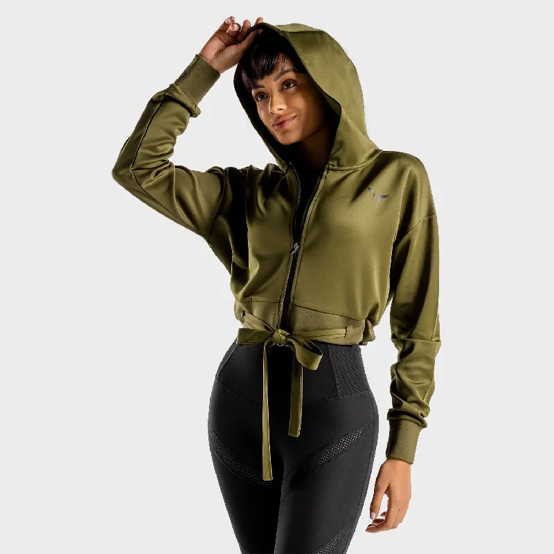 Do-Knot Hoodie - Khaki Hoodie Jacket Zipper Layering