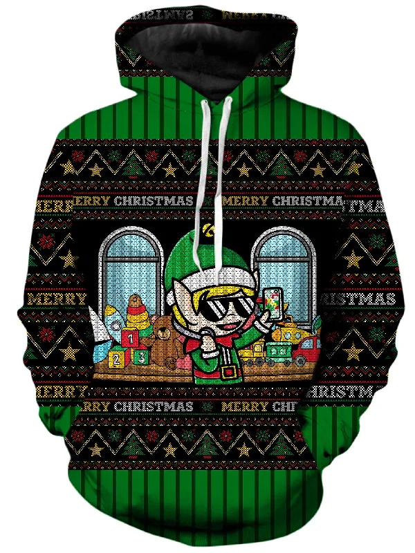 Elfmas Unisex Hoodie Hoodie with Hem Elastic Stretchable Comfortable