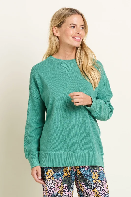 Garment Dyed Crew Neck Sweatshirt Hoodie Sweatshirt Pullover