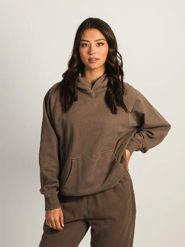 HARLOW CLOUD HOODIE - MUSHROOM Hoodie with Crew Neck Simple Timeless