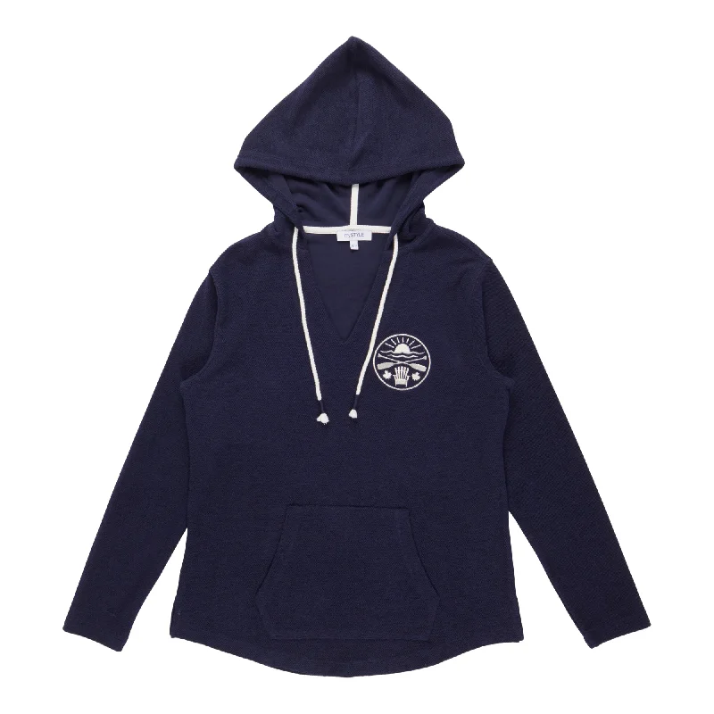 mySTYLE Women's Drawstring Striped Hoodie Hoodie with Strings Custom Fit Adjustable