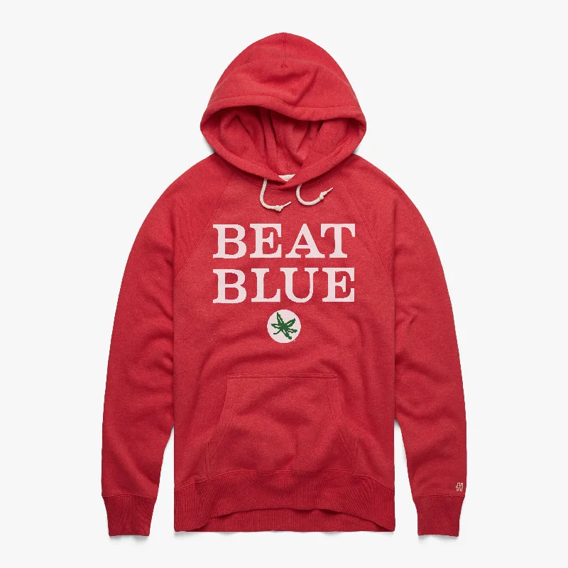 Ohio State Beat Blue Hoodie Hoodie with Fur Luxurious Winter