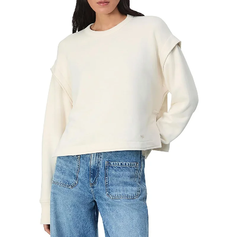 Rag & Bone Womens Cotton Blend Layered Sweatshirt Hoodie with Drawcord Adjustable Secure Rag & Bone Womens Cotton Blend Layered Sweatshirt Hoodie with Drawcord Adjustable Secure