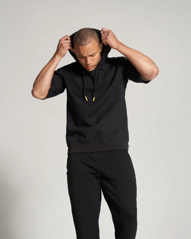 RUDIS Cutoff Hoodie Hoodie with Hem Applique Textured Unique