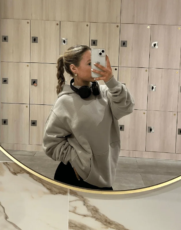 The Oversized Pullover Hoodie in Ashwood Hoodie with Magnetic Closure Innovative Modern