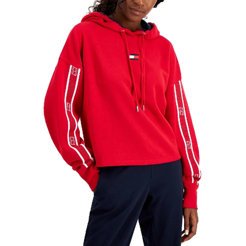 Tommy Hilfiger Sport Womens Pullover Cozy Hoodie Hoodie with Snap Buttons Easy Quick Tommy Hilfiger Sport Womens Pullover Cozy Hoodie Hoodie with Snap Buttons Easy Quick