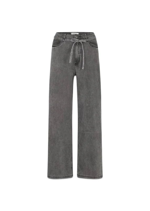 IsoldeMD solid pants - Vintage Grey Formal Wide-Leg Pants
